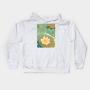 water lilies vintage pond poster Kids Hoodie